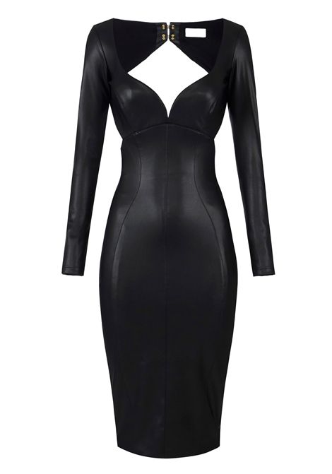 Abito Elisabetta Franchi donna AB79557E211 Nero elasticizzato cut out ELISABETTA FRANCHI | Abiti | AB79557E211